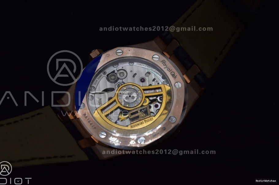 Super Black Leather 1042 41mm Strap APSF Edition SA3120 RG Royal Textured Black on Clone Best Oak Dial V 1:1 15400 WaterResistant 0902